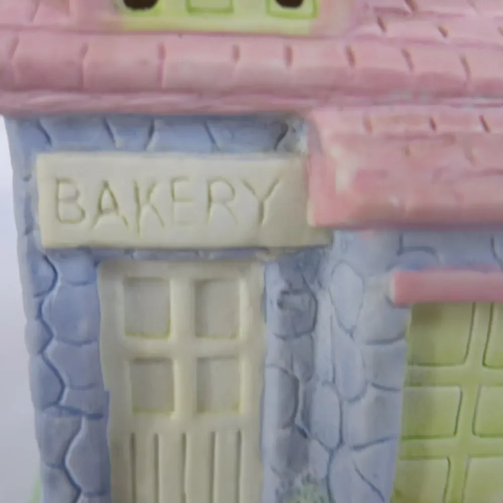 Vintage EASTER VILLAGE Bakery Ceramic House Light Up* 4